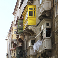 Buy canvas prints of Balconies of Valletta 1 by Jasna Buncic
