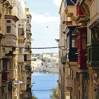 Buy canvas prints of Balconies of Valletta 2 by Jasna Buncic