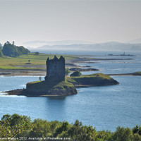 Buy canvas prints of Castle Stalker and The Firth of Lorn by Steven Watson