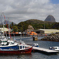 Buy canvas prints of The Harbour at Lochinver by Steven Watson