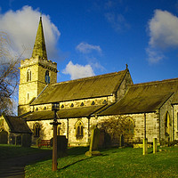 Buy canvas prints of St Ricarius, Aberford by Steven Watson
