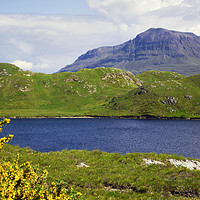Buy canvas prints of Loch Buine Moire and Cúl Mór in Assynt by Steven Watson