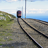 Buy canvas prints of The Snaefell Mountain Railway by Steven Watson
