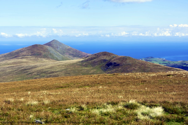 North Barrule from Snaefell Summit Acrylic by Steven Watson