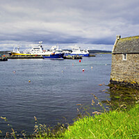Buy canvas prints of Symbister Harbour  by Steven Watson