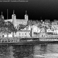 Buy canvas prints of TOWER OF LONDON FROM SOUTH by Helen Cullens