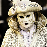 Buy canvas prints of Venetian Masquerade Costume  by Colin Daniels