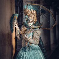 Buy canvas prints of Venetian Masquerade Costume 3 by Colin Daniels
