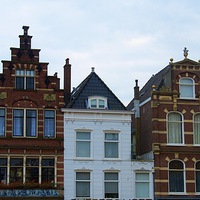 Buy canvas prints of  Delft houses by radoslav rundic