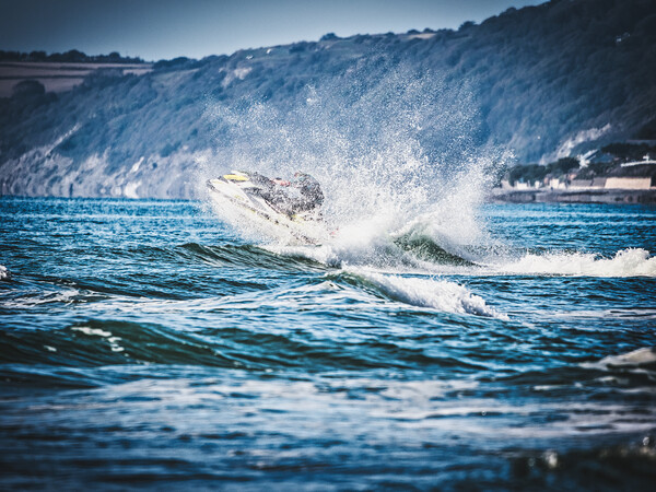 Jet Ski surfer Picture Board by David Martin