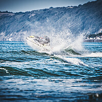 Buy canvas prints of Jet Ski surfer by David Martin