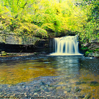 Buy canvas prints of Bishopdale waterfall 2 by David Martin