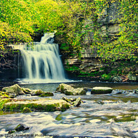 Buy canvas prints of Bishopdale waterfall 4 by David Martin