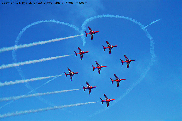 red arrows love Heart Picture Board by David Martin