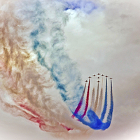 Buy canvas prints of Red Arrows by David Martin