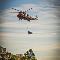 Buy canvas prints of Sea king Helicopter by David Martin