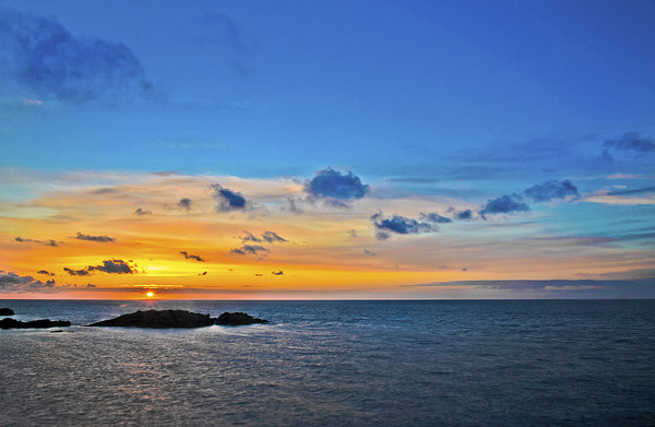 Scilly Isle Sunrise Picture Board by David Martin