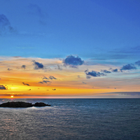 Buy canvas prints of Scilly Isle Sunrise by David Martin