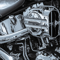 Buy canvas prints of  Harley Induction by David Martin
