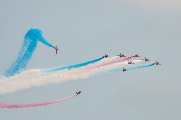 Red Arrows 5 Picture Board by David Martin