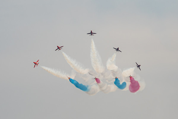 Red Arrows 7 Picture Board by David Martin