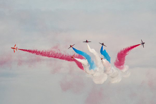 Red Arrows 11 Picture Board by David Martin