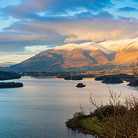 Buy canvas prints of Majestic Sunset over Derwent Water by David Martin