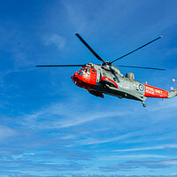 Buy canvas prints of Royal Navy Rescue Helicopter by David Martin