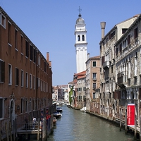 Buy canvas prints of  Venetian Bell tower by Steven Plowman