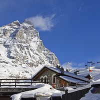 Buy canvas prints of A view of the Matterhorn by Steven Plowman