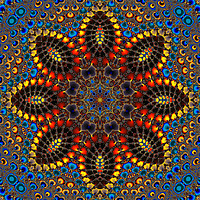 Buy canvas prints of Spiralled Down II - Fractal Kaleidoscope by Hugh Fathers