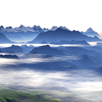 Buy canvas prints of Mist Through The Mountains by Hugh Fathers
