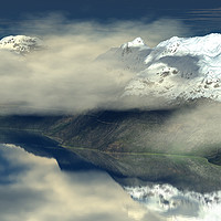 Buy canvas prints of Mountain Clouds by Hugh Fathers