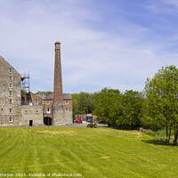 Buy canvas prints of The historic Ballydugan flour mill and chimney stack by Michael Harper