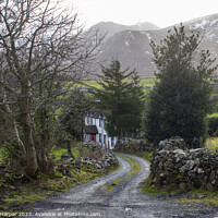 Buy canvas prints of A Large dwelling house located in a narrow country lane in  The  by Michael Harper