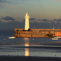 Buy canvas prints of Donaghadee Harbour and Lighthouse by Michael Harper