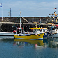 Buy canvas prints of Small Boats in Annalong Harbour by Michael Harper