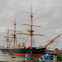 Buy canvas prints of HMS Warrior an iron clad warship in the Royal Navy by Michael Harper