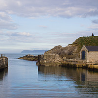 Buy canvas prints of The harbor at Ballintoy in Northern Ireland by Michael Harper