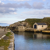 Buy canvas prints of The harbor at Ballintoy in Northern Ireland by Michael Harper