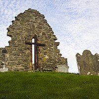 Buy canvas prints of The ruins of the ancient St Aiden's Church  by Michael Harper