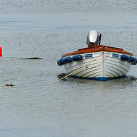 Buy canvas prints of A Boat on its Mooring near Donaghadee by Michael Harper