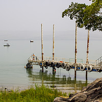 Buy canvas prints of Small Jetty on the Sea of Galilee by Michael Harper