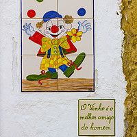 Buy canvas prints of A humorous Circus Clown tiled wall plaque by Michael Harper