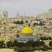 Buy canvas prints of The Dome of The Rock in Jerusalem Israel by Michael Harper