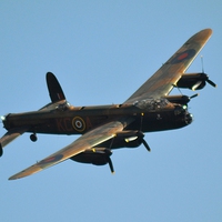 Buy canvas prints of LANCASTER FLIGHT by mike wingrove