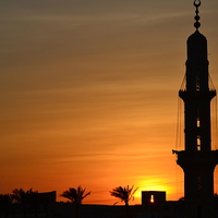 Buy canvas prints of Sunset over Egyption Mosque by mike wingrove