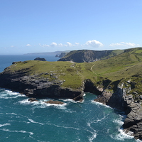 Buy canvas prints of   Rugged Headland by mike wingrove