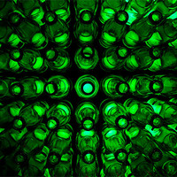 Buy canvas prints of Green bottles standing on the wall... by lianna groves