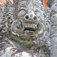 Buy canvas prints of Balinese Temple Guardian by Mark Sellers